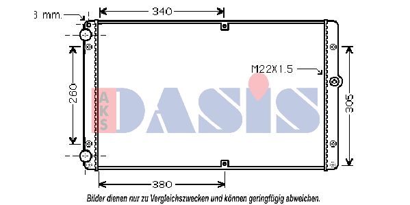 AKS DASIS Jäähdytin,moottorin jäähdytys 041001N